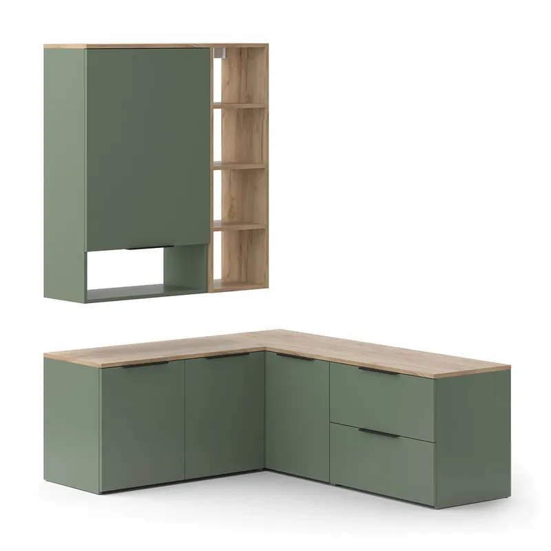 Unitate de perete Wido Verde 5 părți Vicco Disponibil imediat