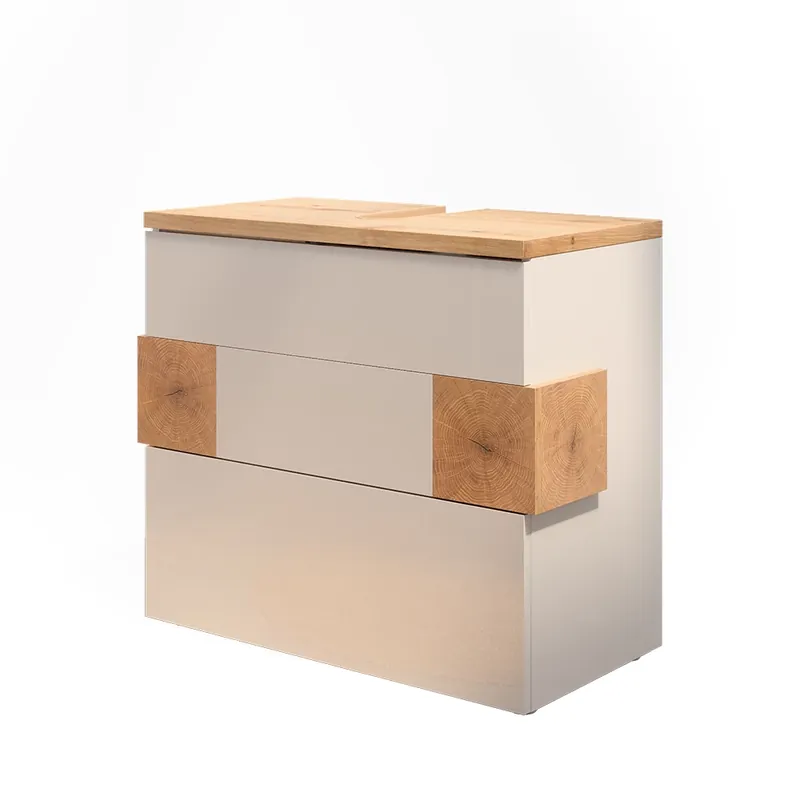 Dulap de bază pentru chiuvetă Eden Alb 70x64.5 cm cu 2 sertare Vicco Ofertă de sezon