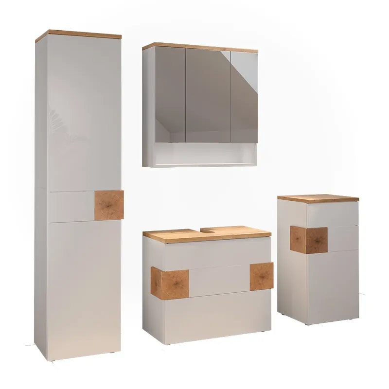 Reducere Set mobilier baie Eden Alb 4 părți Vicco