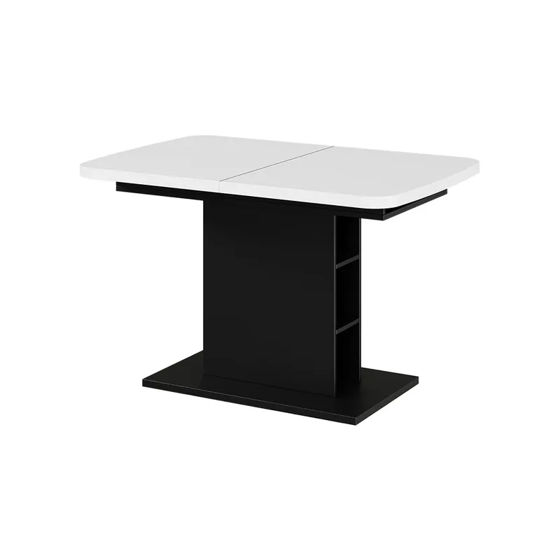 Preț redus Masa de sufragerie Fenaro Alb/negru 120 x 80 cm cu compartimente deschise Vicco