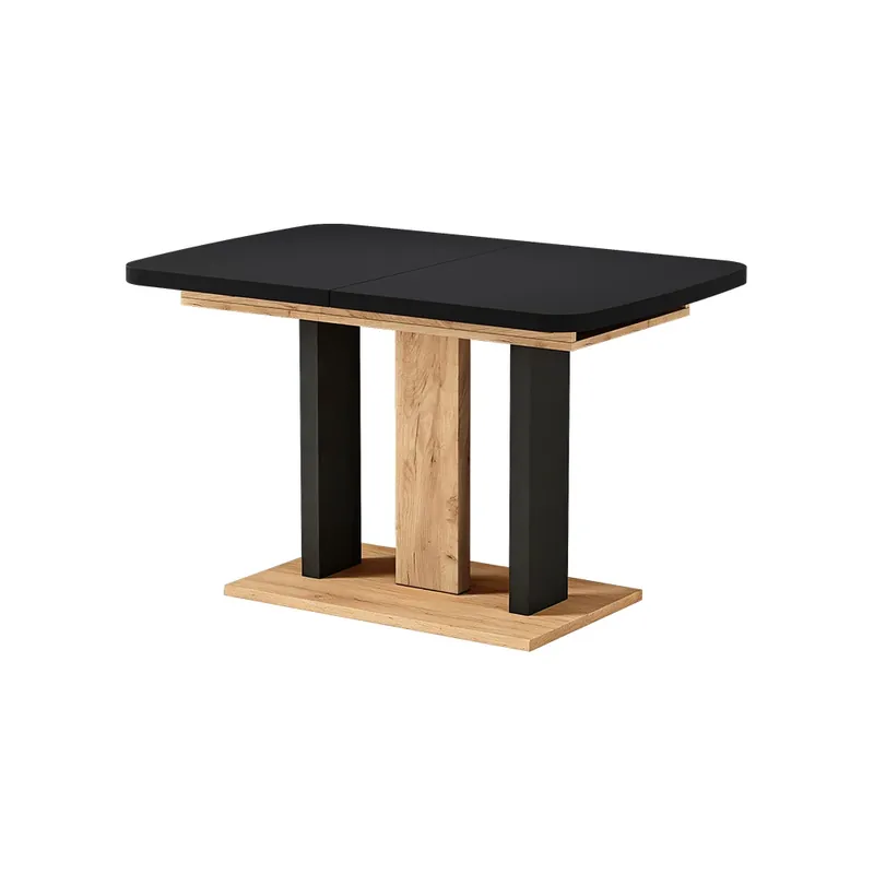 Masa de sufragerie Fenaro Stejar negru/golden 120 x 80 cm 2 părți Vicco Plată securizată