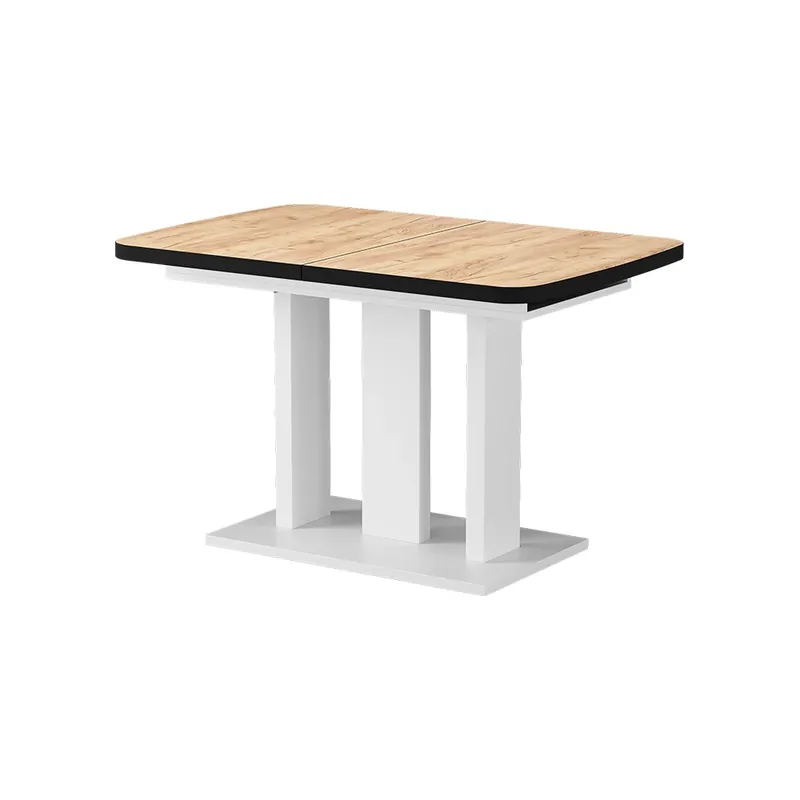 Plată securizată Masa de sufragerie Fenaro Stejar Goldkraft/alb 120 x 80 cm 2 părți Vicco