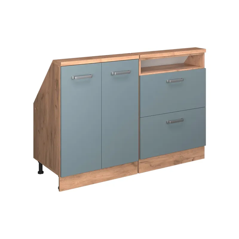 Dulap mansardă Rion Stejar albastru-gri/Goldkraft Set de 2 Vicco Reducere extra