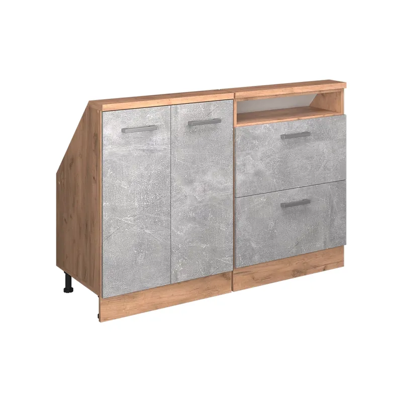 Dulap mansardă Rion Beton / stejar auriu Set de 2 Vicco Chilipir
