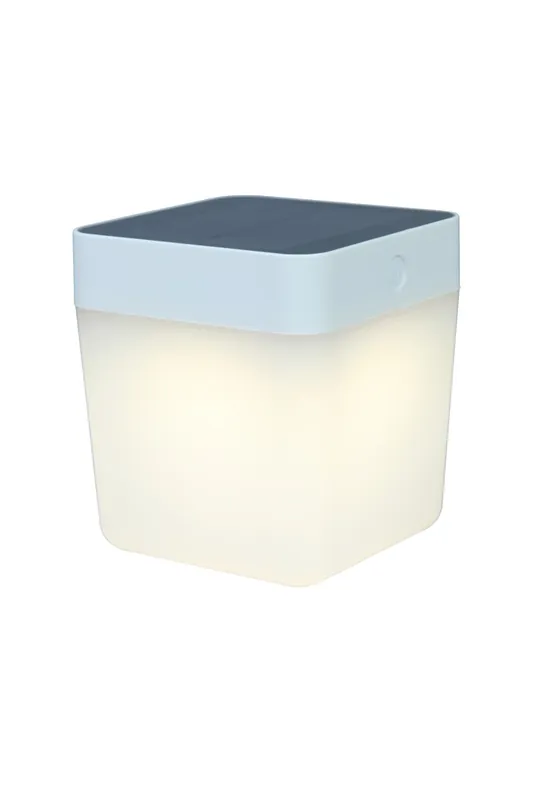 Ofertă limitată Lampa solară de exterior Lutec Table Cube albă 1W 3000K 100lm