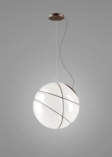 Promoție Lampa suspendată Fabbian Armilla F50 13W - alb și maro - F50 A01 14