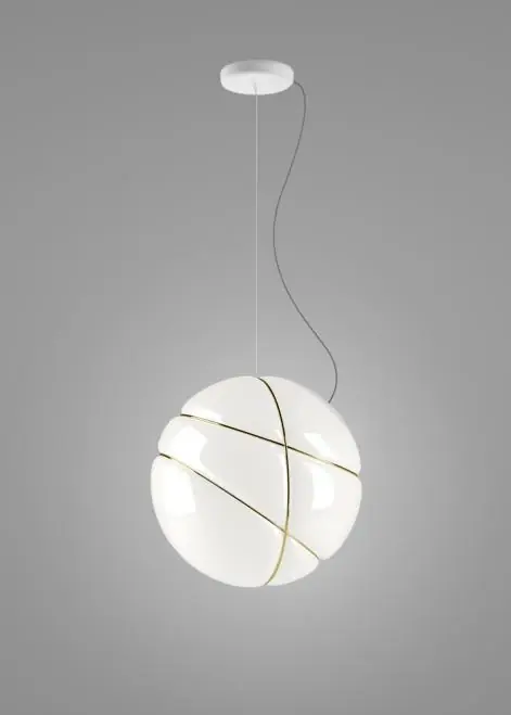 Preferatul clienților Lampa suspendată Fabbian Armilla F50 13W - alb și auriu - F50 A05 01