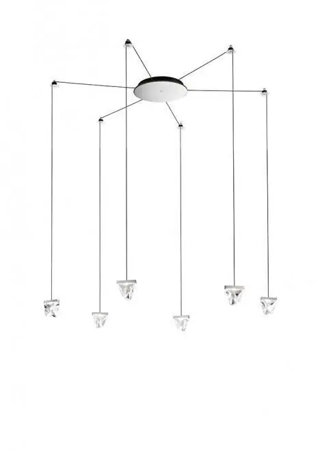 Reducere de preț Lampa suspendată Fabbian Tripla F41 3W 6 - Chrome - F41 G04 11