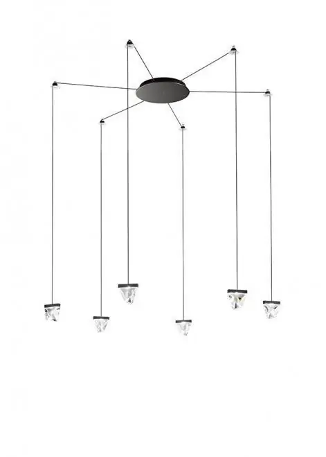 Disponibil imediat Lampa suspendată Fabbian Tripla F41 3W 6 - Antracit - F41 G03 21