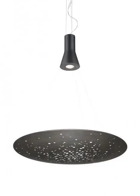 Lampă suspendată Fabbian Lens F46 24W 90cm - Negru - F46 A03 14 Promoție