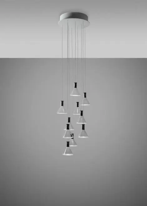 Disponibil imediat Lampă suspendată Fabbian Multispot F32 31cm - 10 - Chrome - F32 A43 00