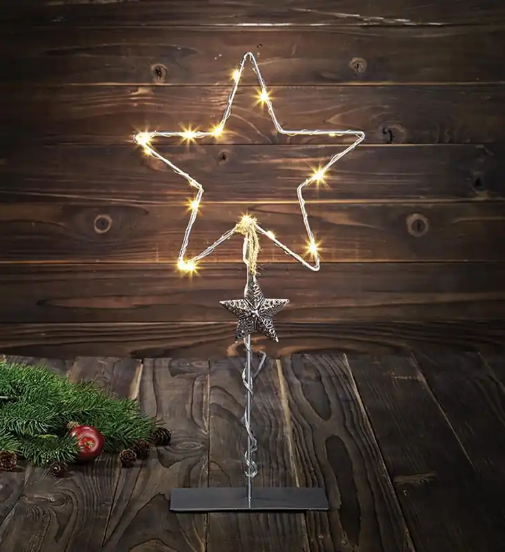 Decoratiune de masa Markslojd VIKHEM stele gri metal 44 cm 703805 Reduceri