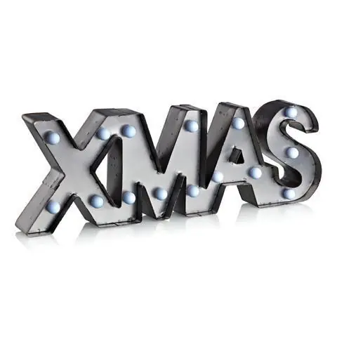 Decorațiune LED Words Markslojd gri metal 47 cm 703590 Reducere