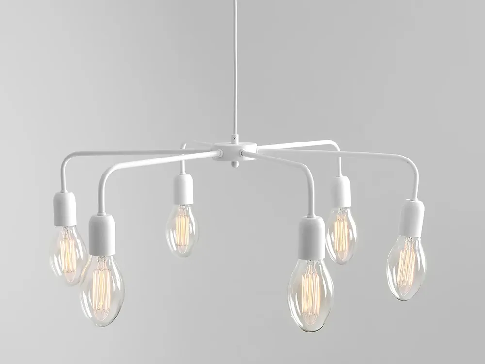 Lampa suspendată CROSER 6 - alb Doar azi