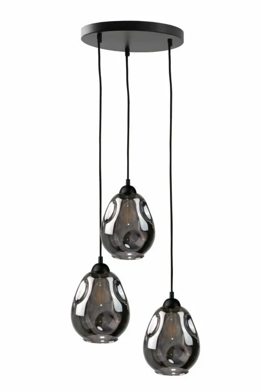 Lampa suspendata 3xE27 LOKI BLACK Cel mai bun preț