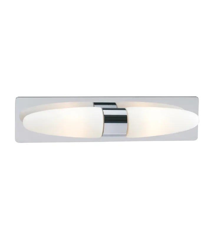 Plată securizată Lampă de perete Markslojd Bullet 2 becuri crom alb IP44 107611