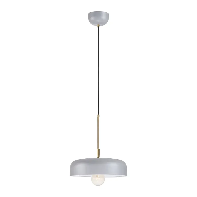 Preț mic Pendul Markslojd Caen 107924 gri alamă periată metal E27 32 cm