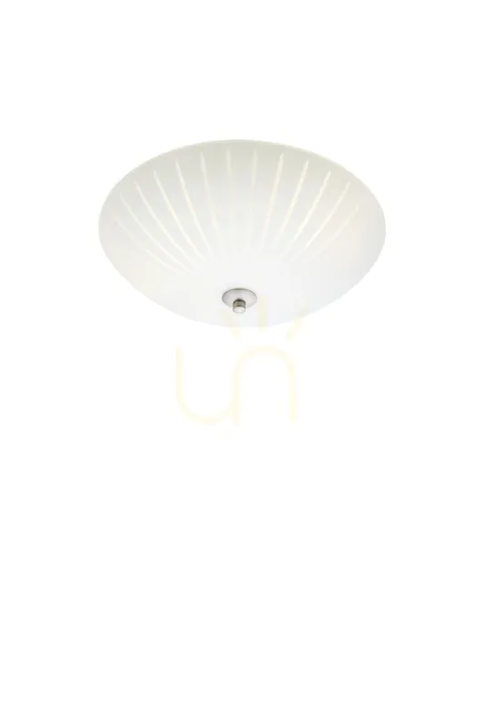 Plafonieră Markslojd Cut alb/oțel 35 cm 2x40W sticlă 107758 Disponibil imediat