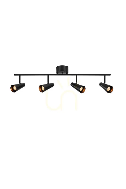 Plafonieră Markslojd Crest 4 becuri negru metal 93,5 cm 108202 Reduceri