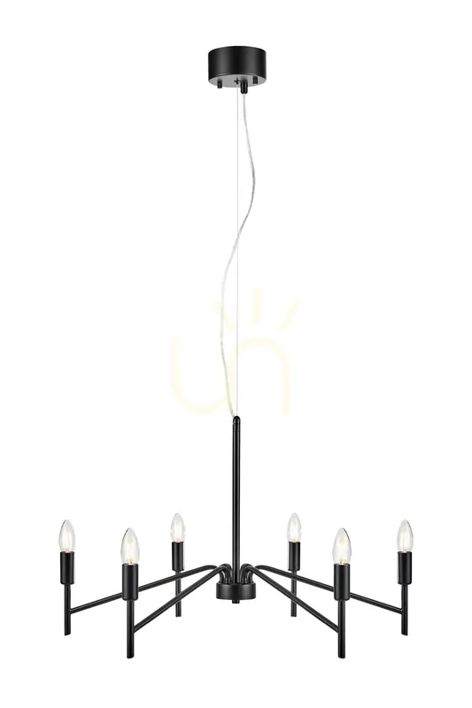 Pendul Markslojd Monarch 6 becuri negru metal 70 cm 108209 Cel mai bun preț