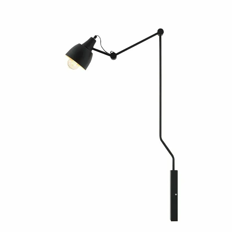 Lampă de perete Aida Black Smaller (centru de abajur auriu) Reduceri