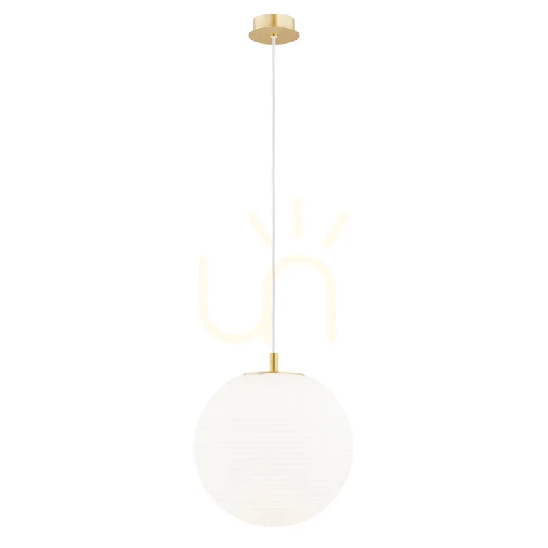 Lampă suspendată ARGON EVANS albă opal mat alamă 300 mm E27 8578 Discount