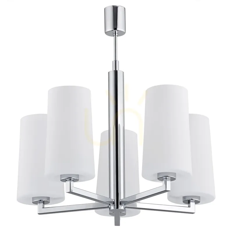 Candelabru ARGON Camelot 2053 alb crom, 5xE27, sticlă OPAL, IP20 Noutate