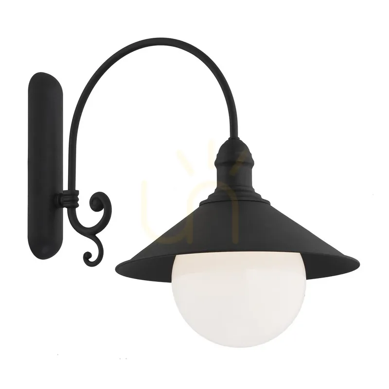 Aplică de perete exterior ARGON ERBA BIS neagră E27 IP44 3286 Cel mai vândut