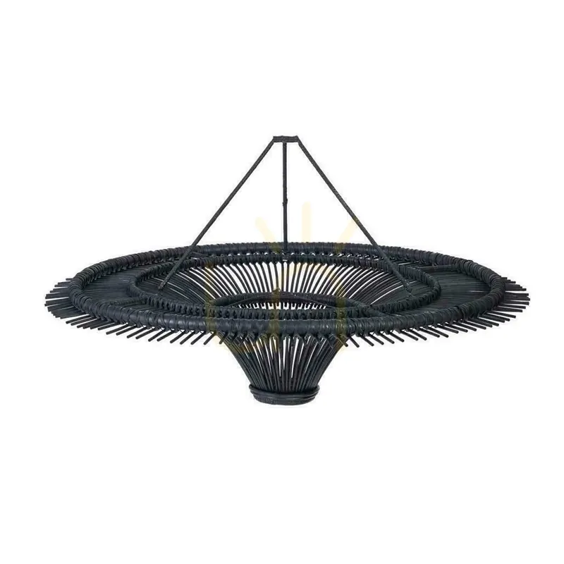 Preț redus Corp de iluminat suspendat BAZAR BIZAR The Sky negru XL rattan Oversized Collection