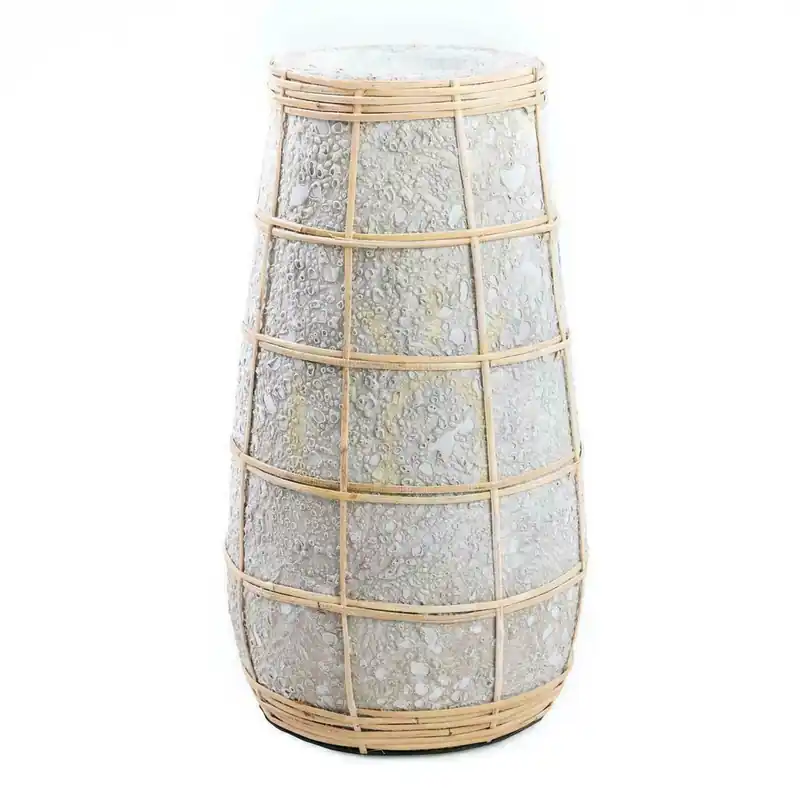 Vaza BAZAR BIZAR Terracotta Collection Beton Natural L Teracotă Rattan 31 cm Premium