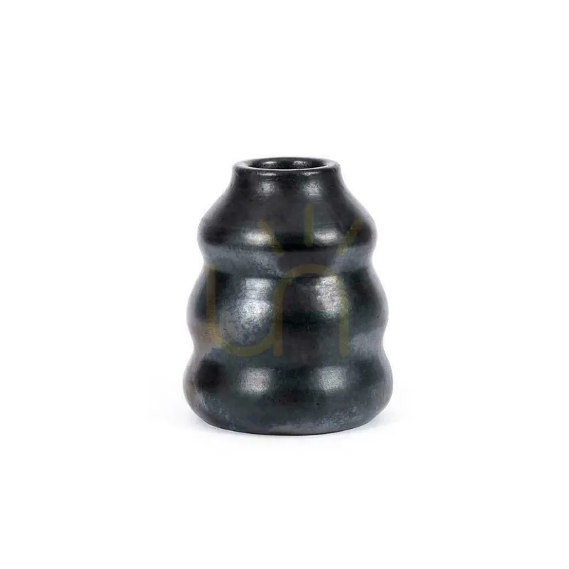 Vază neagră din teracotă BAZAR BIZAR Burned Collection 17 cm Super ofertă