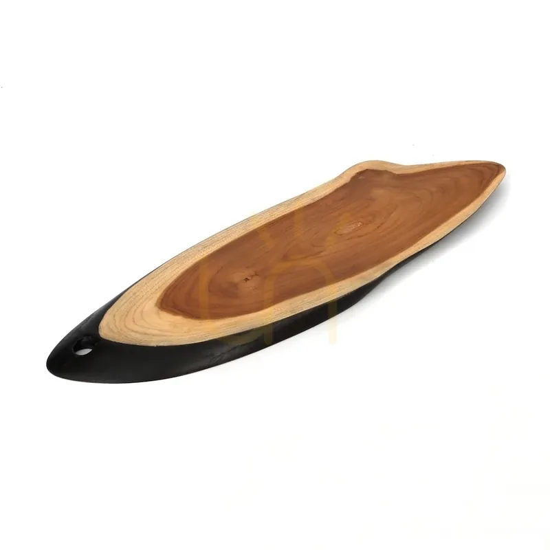 Bestseller Farfurie tapas XL BAZAR BIZAR Bondi Collection lemn de tec negru natural