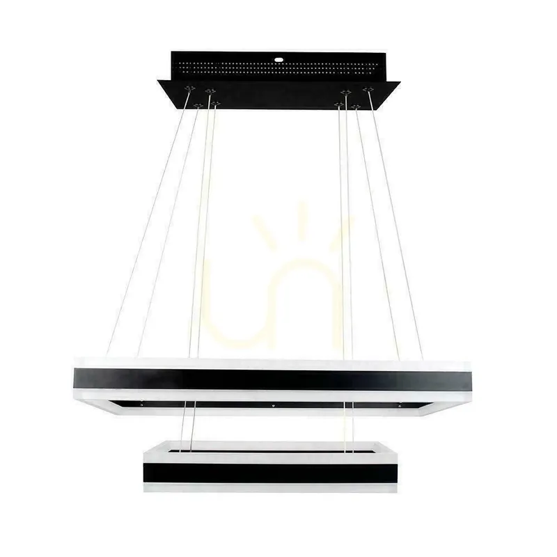 V-TAC 100W lumina moale candelabru pandantiv LED Luminaire Dimmable negru VT-101-2D 3000K 8050lm 3 ani garanție Comandă acum
