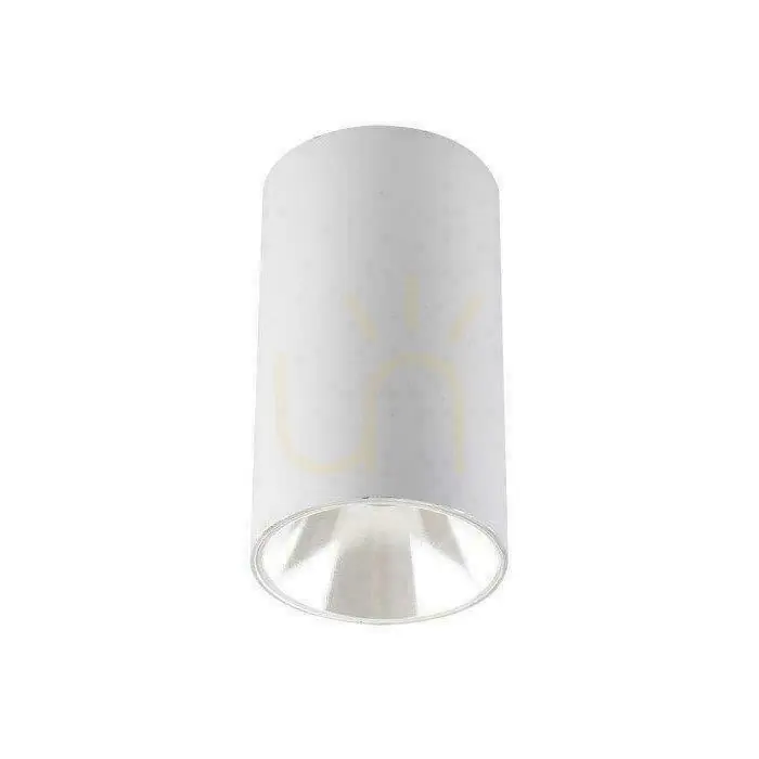 V-TAC GU10 Corp de iluminat pentru tavan Tub rotund montat pe suprafață Alb 80x140mm VT-882-R Garanție de 3 ani Livrare expres