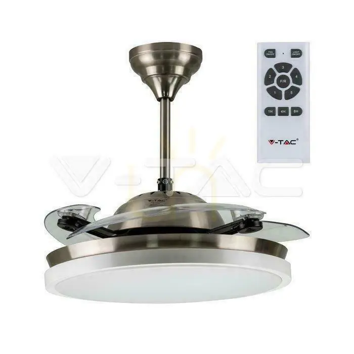 V-TAC 132cm 107cm Ventilator de tavan cu brațe retractabile 30W LED CCT VT-3042-3 3000lm Promoție