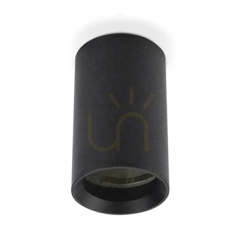 Preț redus V-TAC Aluminiu GU10 tub rotund montat la suprafață negru 60x100mm VT-807-B 3 ani garanție
