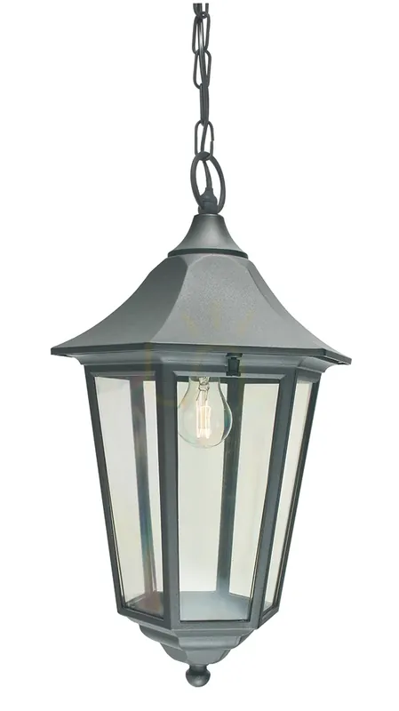 Plată sigură MODENA NORLYS 381A/BL Negru E27 Norlys Lampă suspendată pentru exterior.