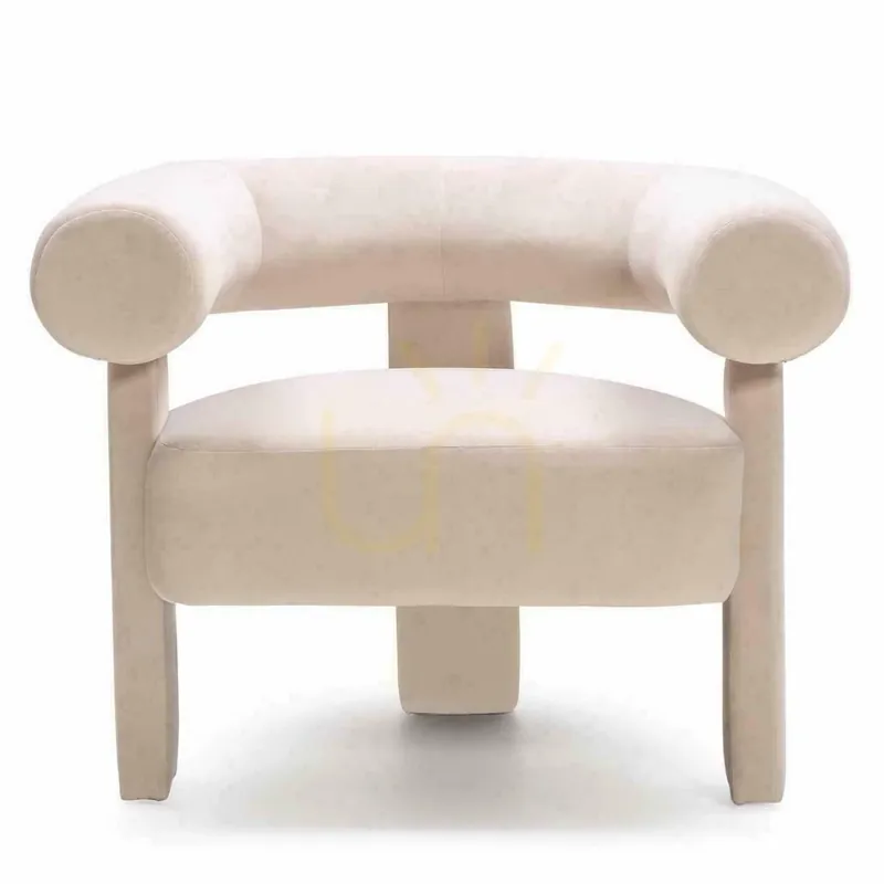 ATYPIQUE Fotoliu Velvet, Bej deschis Super ofertă