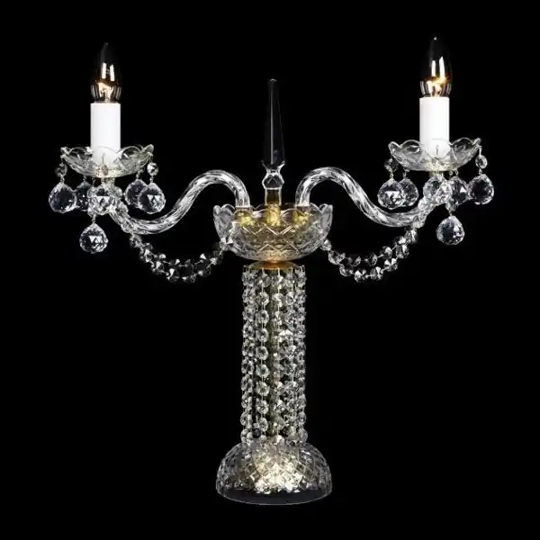 Veioza, lampa de masa 2 brate cristal Bohemia S31 007/02/4 Cumpărături sigure