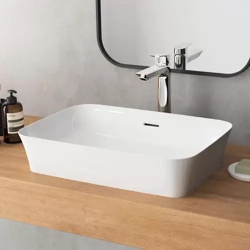 Lavoar pe blat dreptunghiular 55 cm, cu preaplin, Ideal Standard Ipalyss E207801 Reduceri