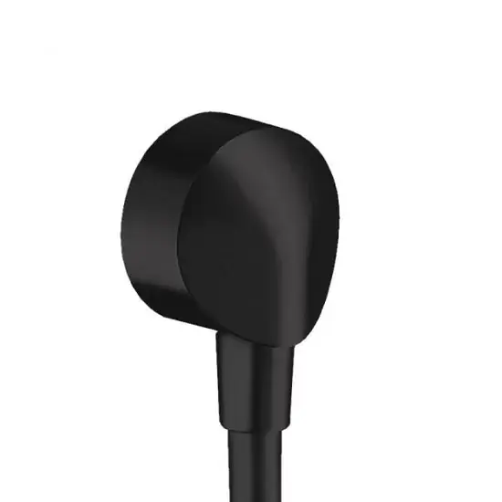 Cot de iesire Fixfit, pentru furtun de dus, negru mat (matt black), Hansgrohe 27454670 Promoție