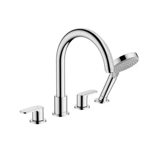 Baterie cada dus cu montaj pe cada, cu 4 orificii, crom, Hansgrohe Vernis Blend 71456000 Ofertă de sezon