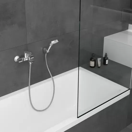 Baterie cada dus monocomanda, cu 2 debite, crom, Hansgrohe Vernis Shape 71453000 Cumpără acum