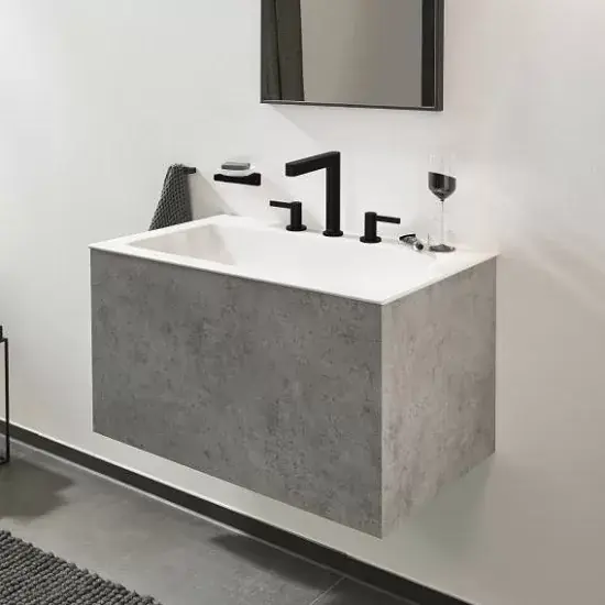 Plată securizată Baterie lavoar cu 3 orificii 160, cu ventil push-open, negru mat (matt black), Hansgrohe Finoris 76034670