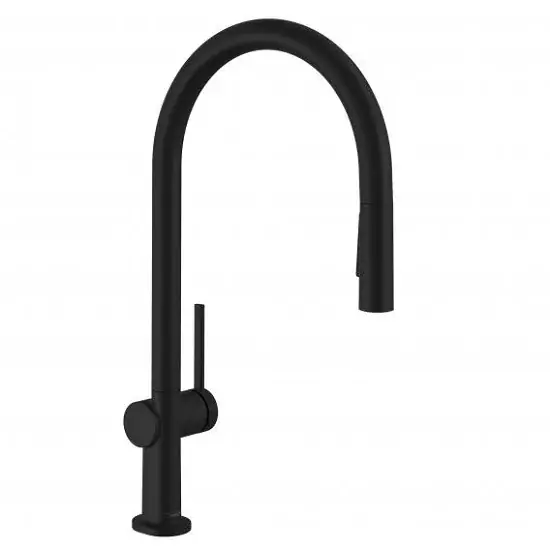 Baterie de bucatarie monocomanda 210, cu dus extractibil, 2jet, negru mat (matt black), Hansgrohe Talis M54 72800670 Livrare expres