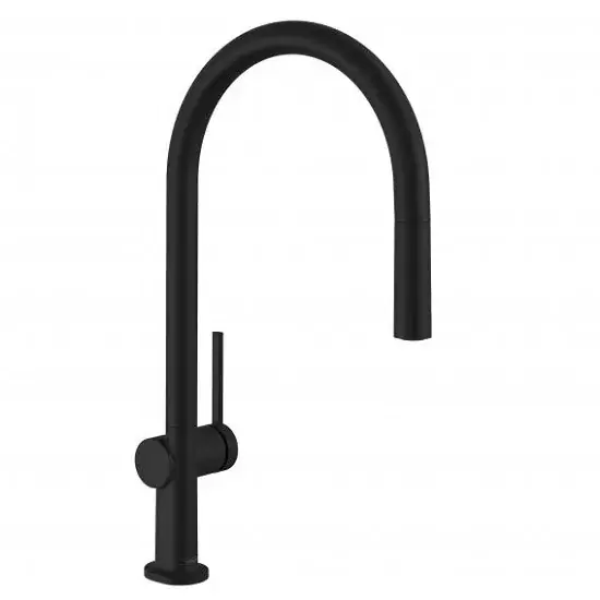 Ultima șansă Baterie de bucatarie monocomanda 210, cu dus extractibil 1 jet, sBox, negru mat (matt black), Hansgrohe Talis M54 72803670
