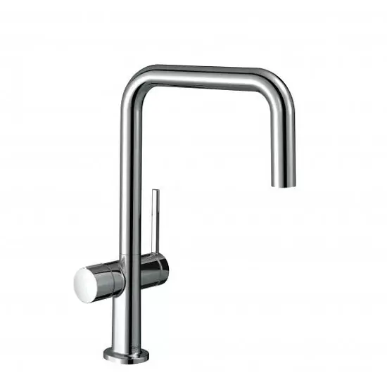 Ofertă de sezon Baterie de bucatarie monocomanda U 220, 1 jet, cu supapa de inchidere, crom, Hansgrohe Talis M54 72807000