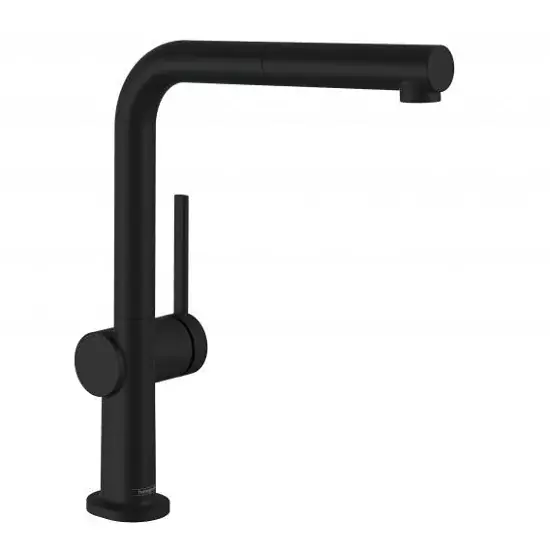 Baterie de bucatarie monocomanda 270, cu dus extractibil 1 jet, negru mat (matt black), Hansgrohe Talis M54 72808670 Cumpără online