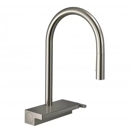 Baterie de bucatarie monocomandata 170, cu dus extractibil 3 jet, inox (Stainless Steel Finish), Hansgrohe Aquno Select M81 73837800 Comandă acum