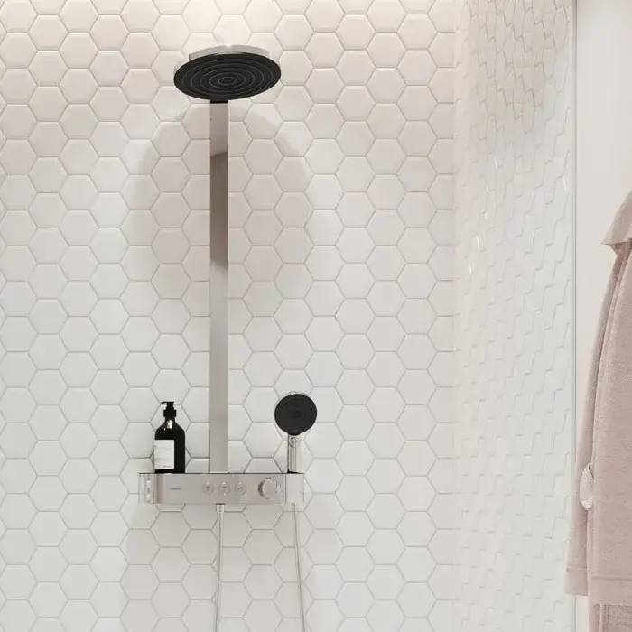 Reducere specială Sistem de dus Showerpipe 260 2jet, cu baterie termostatata ShowerTablet Select 400, crom, Hansgrohe Pulsify S 24240000